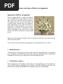 Importance and Types of Flower Arrangement