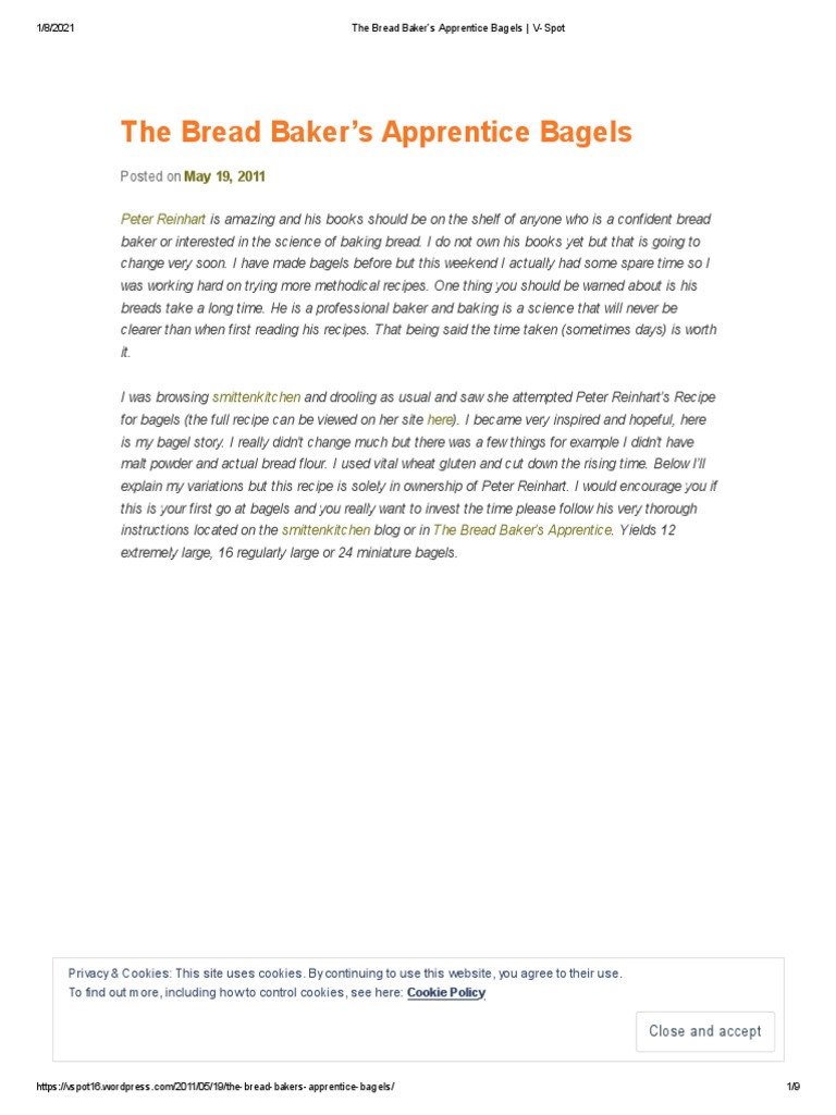 The Bread Baker's Apprentice Bagels VSpot PDF Dough Breads