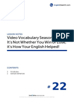 Video Vocabulary Season 2 S2 #22 It's Not Whether You Win or Lose, It's How Your English Helped!
