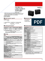 Power Relay With 110 VDC 5 A Switching Capacity (Use 2 Poles in Series With 3 MM Contact Gap)