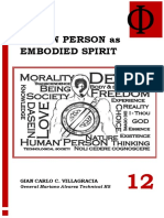 Human Person As Embodied Spirit: Gian Carlo C. Villagracia