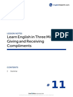 Learn English in Three Minutes #11 Giving and Receiving Compliments