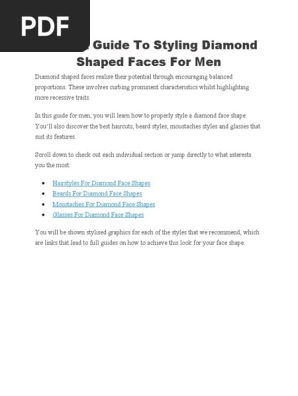 Hair Styling Diamond Shaped Faces For Men
