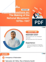 Important Questions On: The Making of The National Movement: 1870s - 1947