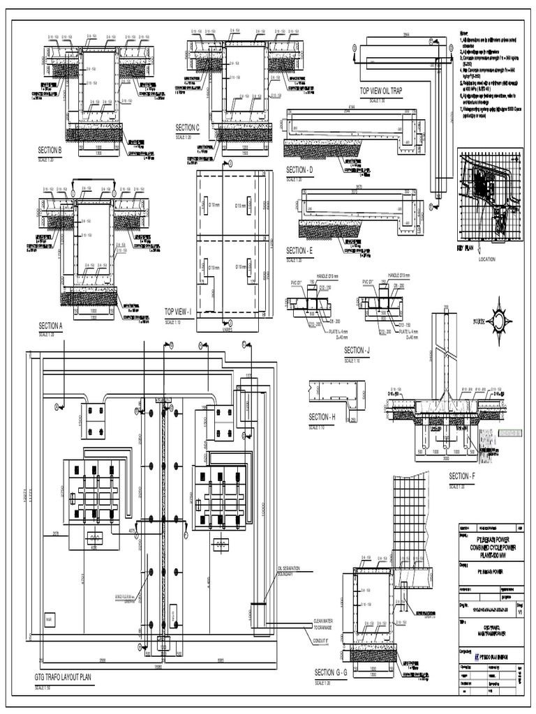 Dimensional Drawing of an Oil Trap with Key Measurements Labeled for