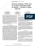 Effects of The Disastrous Pandemic COVID 19 On Learning Styles, Activities and Mental Health of Young Indian Students - A Machine Learning Approach