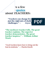 A Few Famous Quotes About TEACHERS