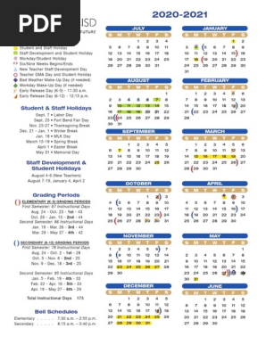 2020 2021 Instructional Calendar | PDF | Academic Term | Festival