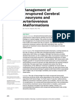 Management of Unruptured Cerebral Aneurysms and Arteriovenous Malformations