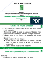 M2Topic2 Criteria For Project Selection and Project Management Selection Model NEW