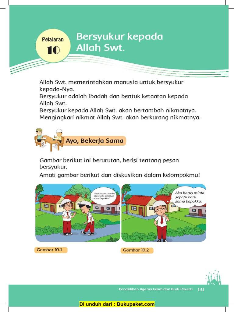 Pelajaran 10 Bersyukur Kepada Allah Swt