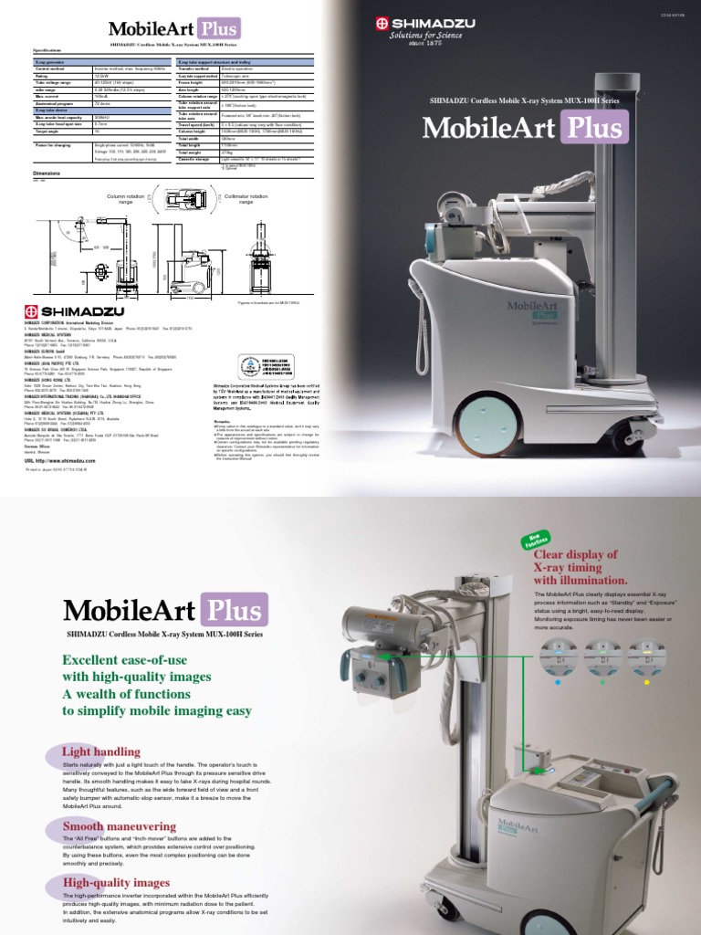 SHIMADZU Cordless Mobile XRay System MUX100H Series PDF