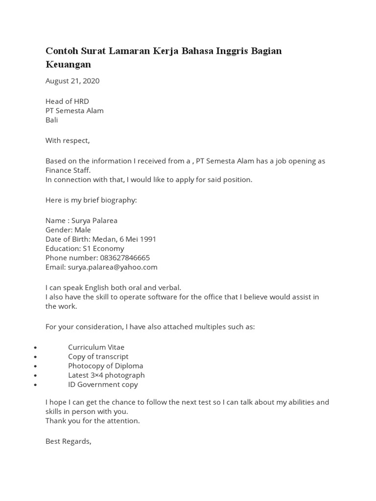 Download 95+ Contoh Surat Lamaran Kerja Vacancy Terbaik Gratis
