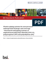 BSEN13476 1 2018plasticspipingsystemsfornon Pressureundergrounddrainageandsewerage - Structured Wallpipingsystemsof