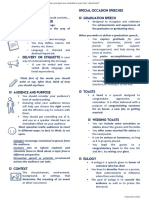 Intro To Speech Special Occasion Speeches