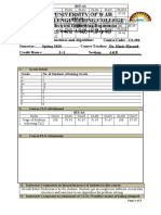 University of Wah Wah Engineering College Course Analysis Report