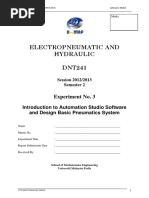 Electropneumatic and Hydraulic DNT241: Experiment No. 3