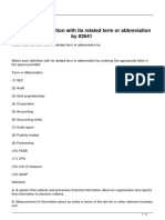 Match Each Definition With Its Related Term or Abbreviation by