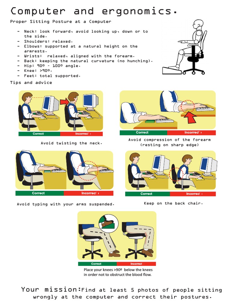 Computer and Ergonomics.: Your Mission | PDF | Wellness