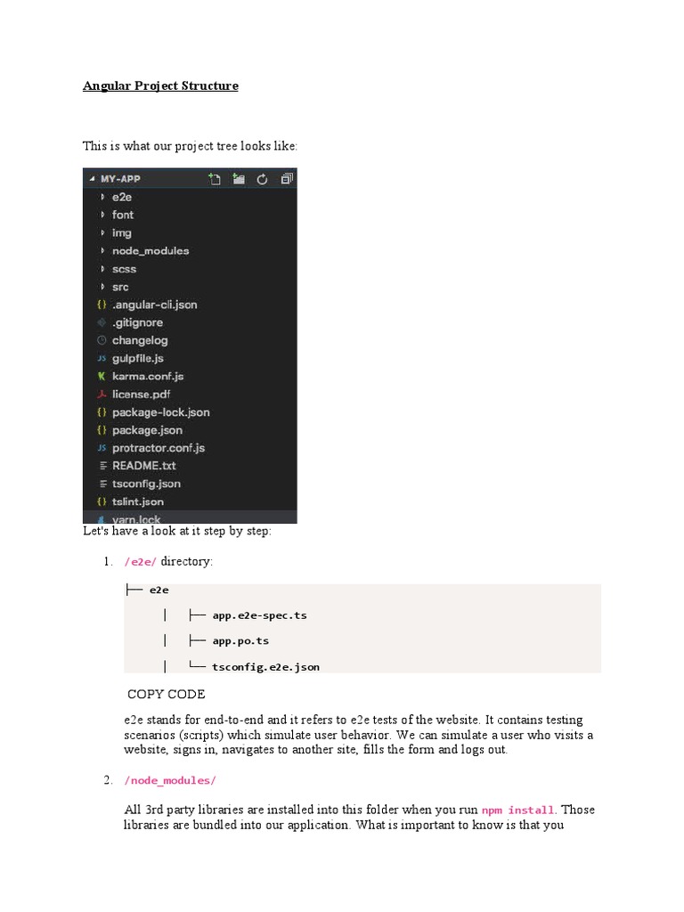 Angular Project Structure | PDF | Java Script | Object Oriented Programming