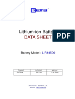 Lithium-Ion Battery: Data Sheet