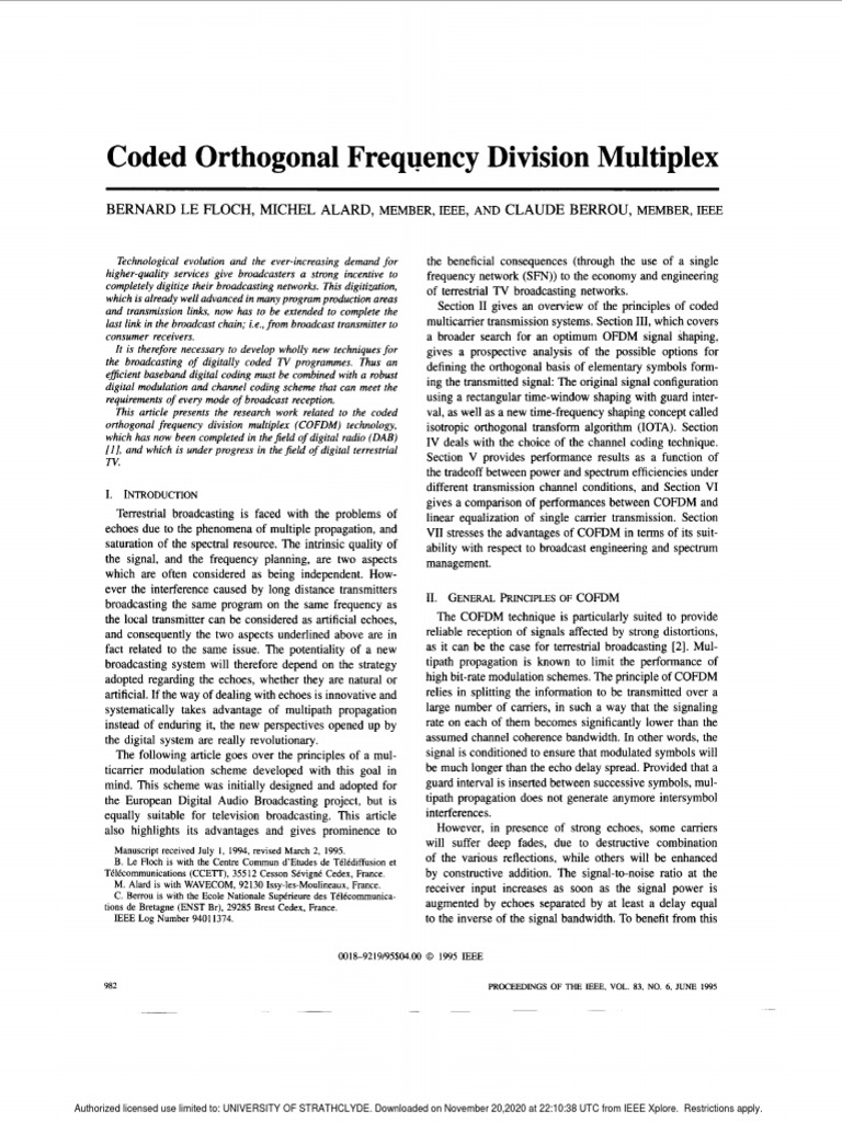Digital Broadcast Engineering | PDF | Orthogonal Frequency Division ...