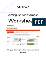 Aiming For Achievement: Worksheets