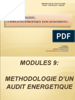 Module 9. METHODOLOGIE D'UN AUDIT ENERGETIQUE