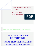 Evolution of Competition Law in India Pradeep S Mehta CUTS International