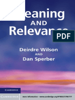 Deirdre Wilson, Dan Sperber - Meaning and Relevance-Cambridge University Press (2012)
