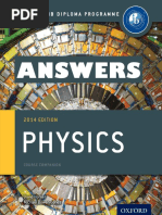 Physics - ANSWERS - David Homer and Michael Bowen-Jones - Oxford 2014