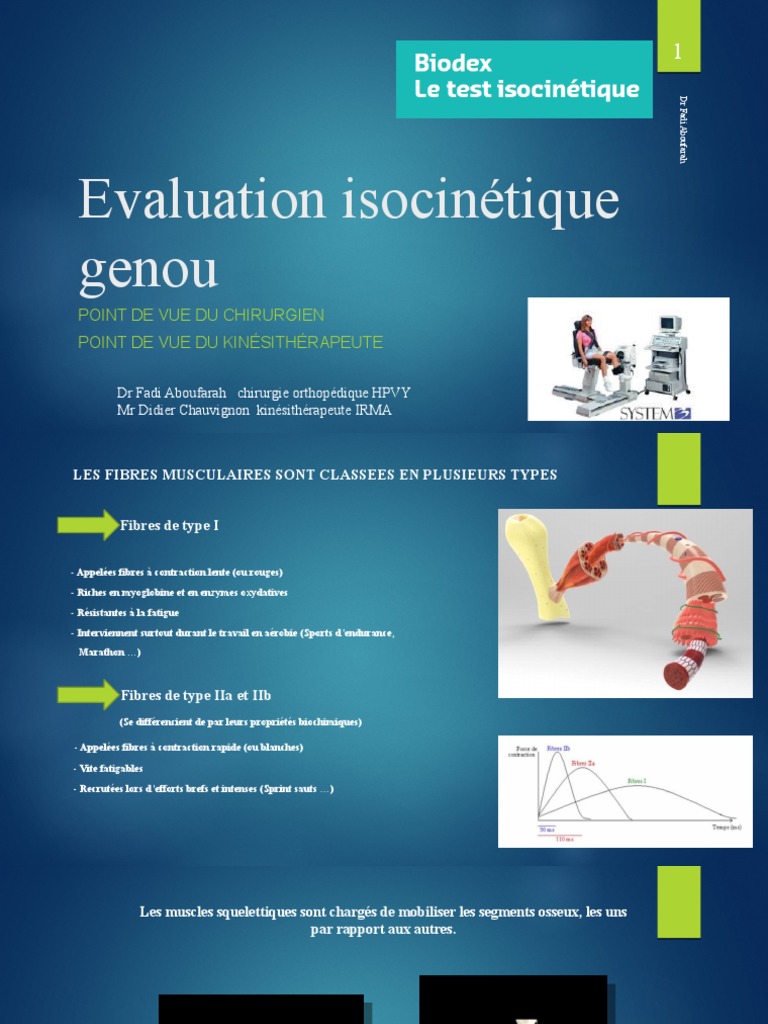 Test Isocinetique Du Genou Final | PDF | Muscle | Obliger