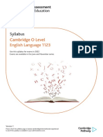 Syllabus: Cambridge O Level English Language 1123