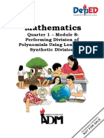 Math - q1 - Mod8 - Performing Division of Polynomials Using Long and Synthetic Division - FINAL08122020