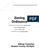 Zoning Ordinance: Billings Township, Gladwin County, Michigan