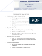 Welding Repair Procedure