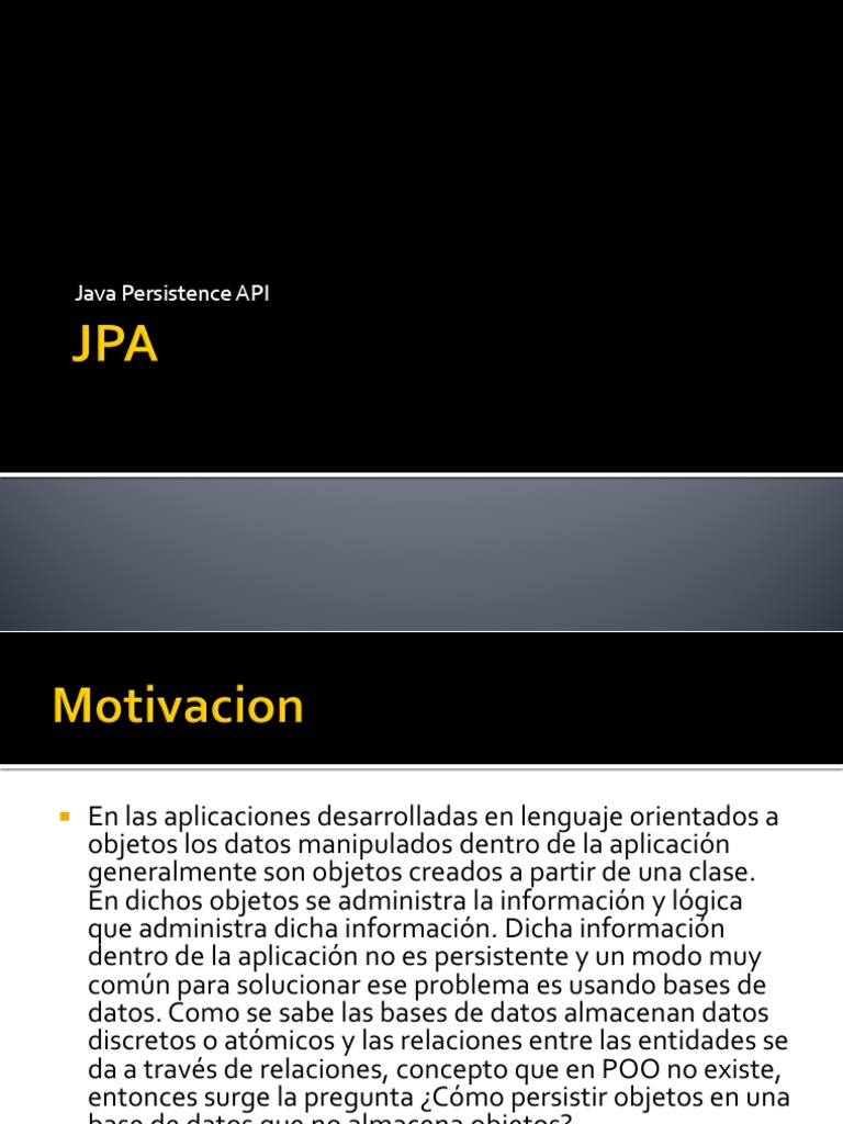 Introducción a Java Persistence API | PDF | Mapeo Relacional de Objetos ...