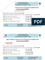 Calendrier 1ere Annee CING