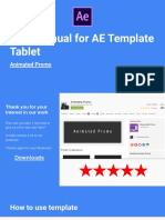 User Manual For AE Template Tablet: Animated Promo