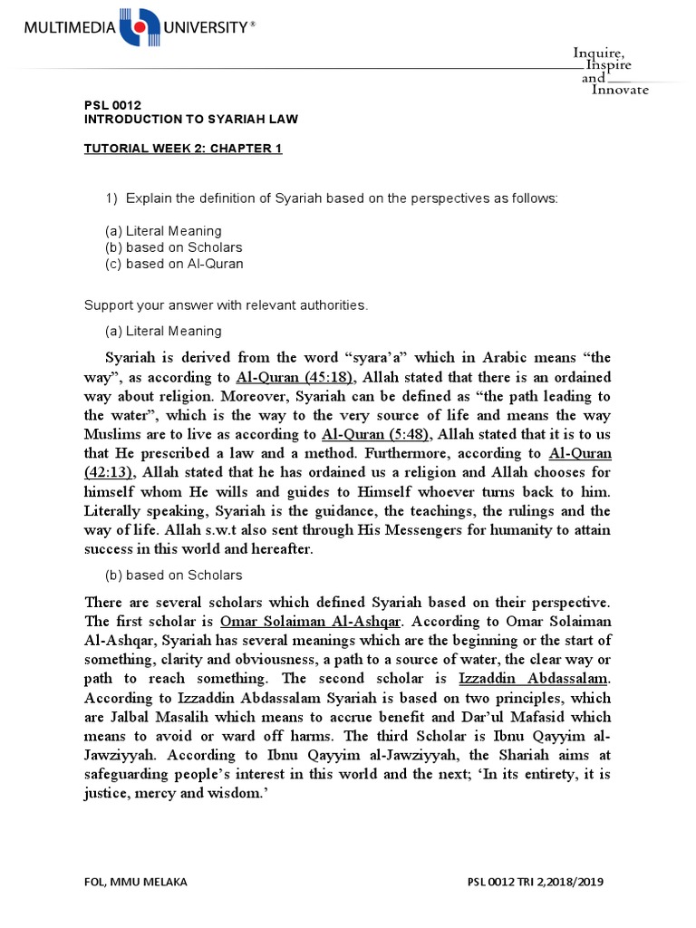 Understanding Syariah Law Concepts | PDF | God In Islam | Quran