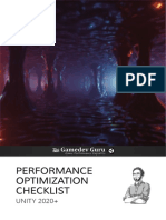 Performance Optimization Checklist: UNITY 2020+