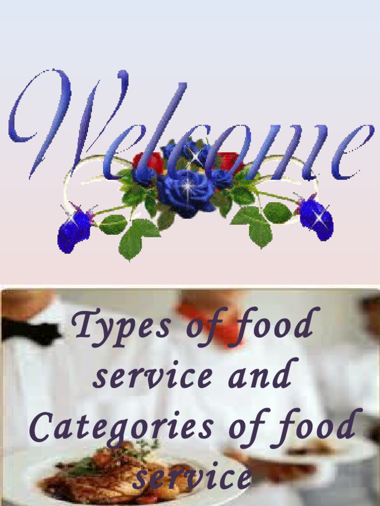 Types of Food Services System PDF Waiting Staff Foods