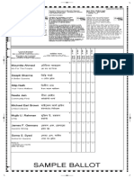 Special Election Sample Ballot