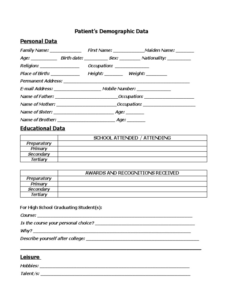 Form | PDF | Health Care | Health Sciences