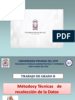 Métodos y Técnicas de Recolección de Datos - Trabajo de Grado II - Fecha: 22/01/2021