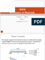 RDM Resistance of Materials: Chapter 7 - Shear Week 7 Lectures 11 & 12