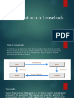 Presentation On Leaseback Topic