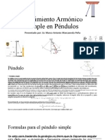 Movimiento Armónico Simple en Péndulos