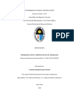 MONOGRAFÍA Fundamentos Teóricos y Didácticos Del Área de Comunicación