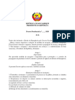 Decreto Presidencial - Mediddas Adicionais Ao Estado de Emergencia Revisto